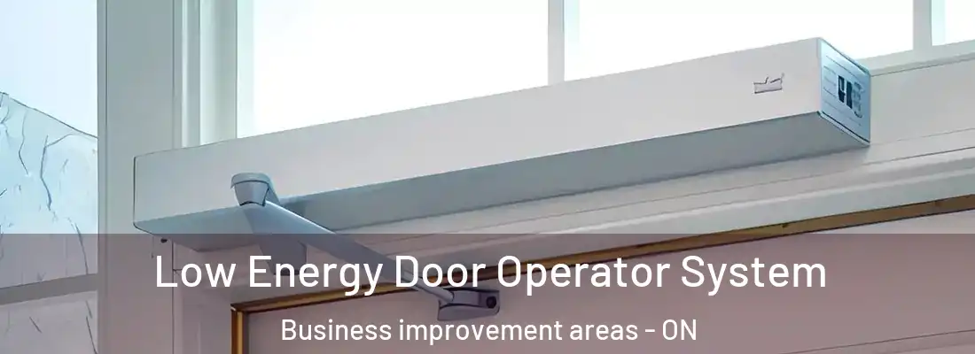  Low Energy Door Operator System Business improvement areas - ON