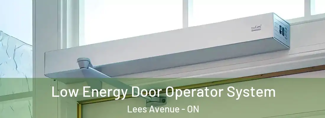  Low Energy Door Operator System Lees Avenue - ON