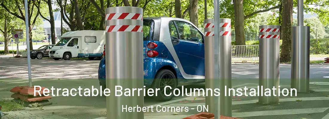  Retractable Barrier Columns Installation Herbert Corners - ON