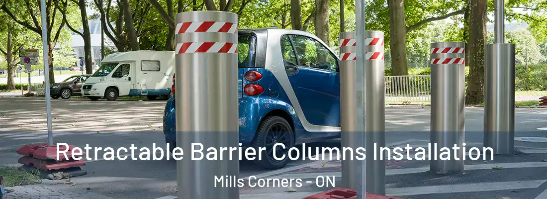  Retractable Barrier Columns Installation Mills Corners - ON