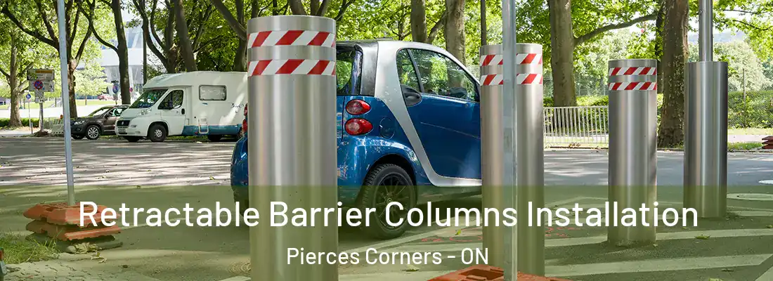  Retractable Barrier Columns Installation Pierces Corners - ON